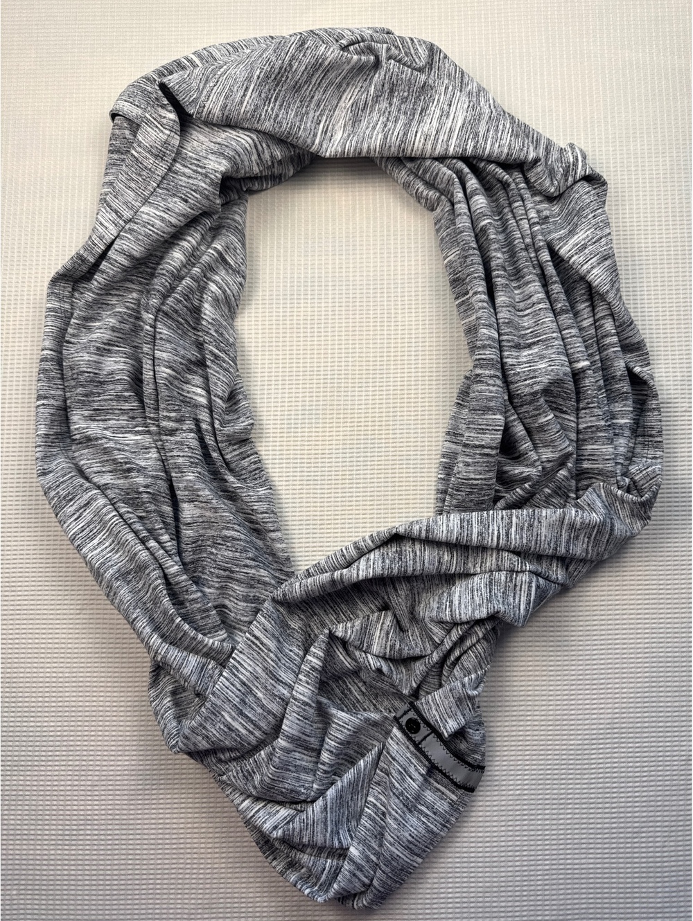 Lululemon Gray Infinity Scarf with Button Detail, Size OS